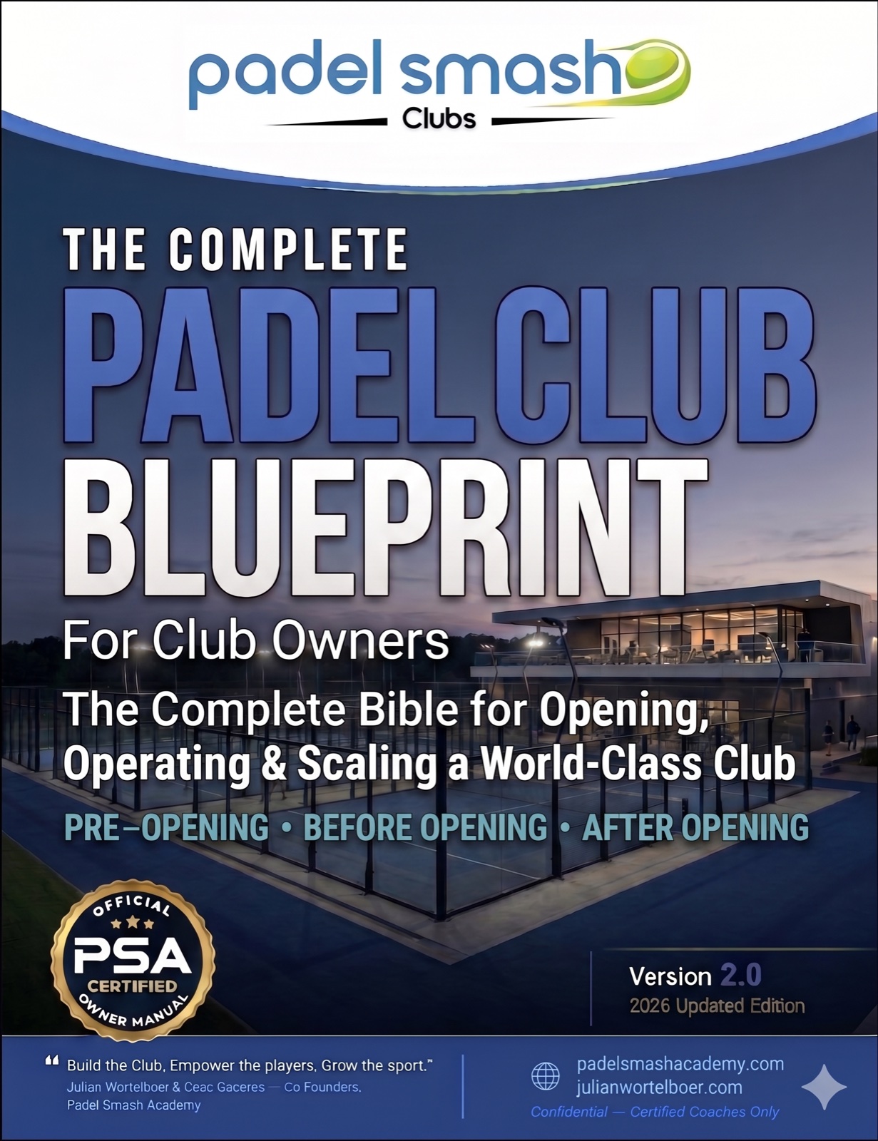 The Complete Padel Club Blueprint operating manual for padel club owners